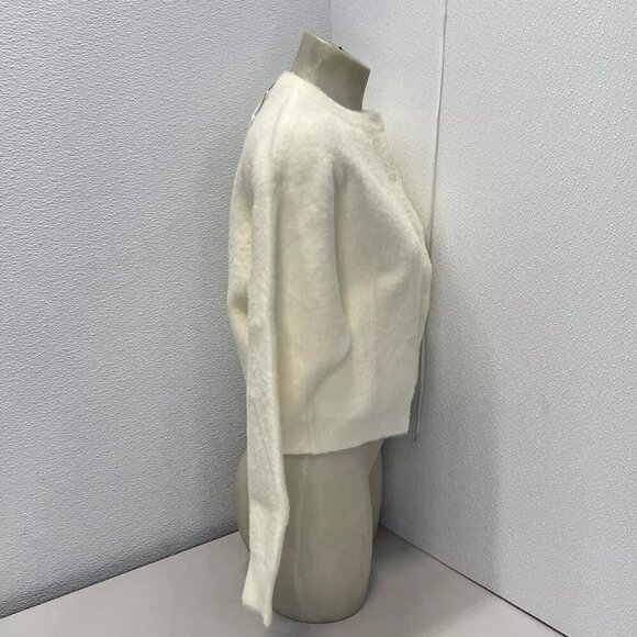 NEW LINE AND DOT Women's Sweater Kent Button Front Size S Cream - Picture 6 of 6